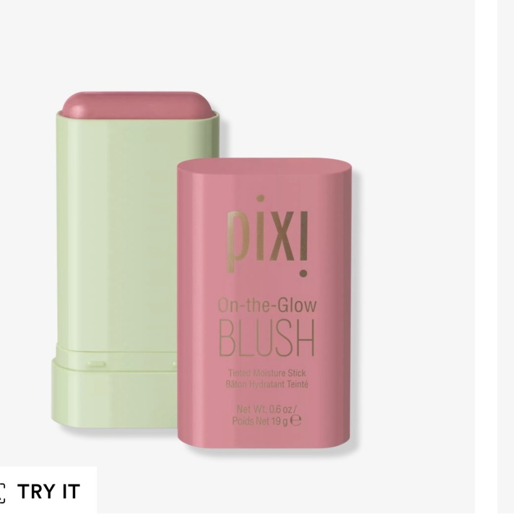 Pixi On-the-Glow Blush Stick - Rosy Pink and Soft Green